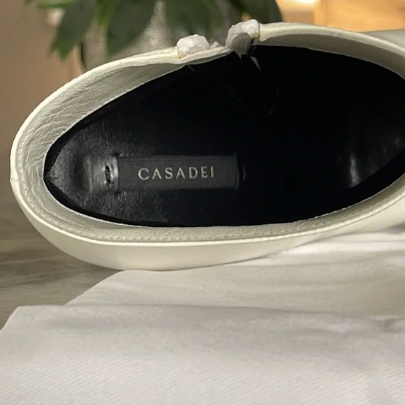 Casadei White Blade stiletto boots size 37 1/2 - Picture 8 of 9